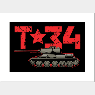 T-34 medium tank Posters and Art